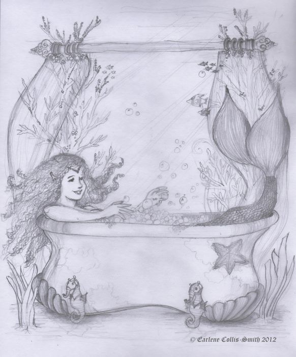 Mermaid In A Bathtub by Earlene Collis-Smith